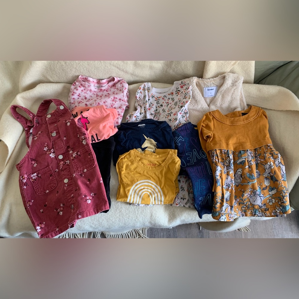 Kids Clothes 4T Girls Dresses Shirts Pants Vest PJs Clothing 11 piece Bundle